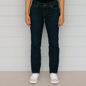 GAP Low Rise Straight Leg Dark Wash Jeans Size 14 Classic Business Casual